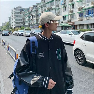 Áo Khoác Varsity Jacket G Tay Da