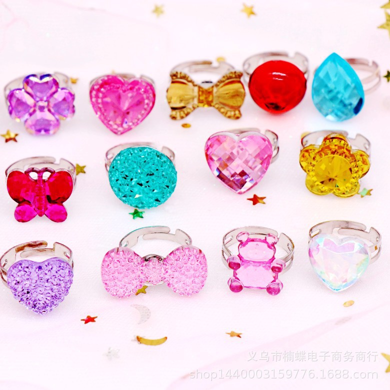 Hộp Đựng Nhẫn Hình Trái Tim Hoạt Hình Dễ Thương Cho Bé Gái