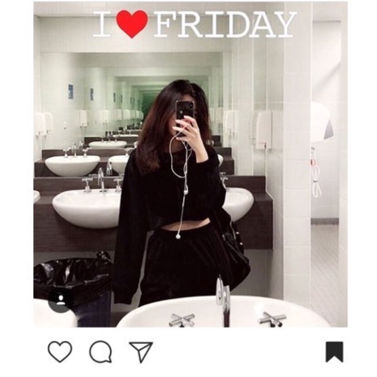 croptop đen Tí Ngoan tay áo thắt nơ freesize