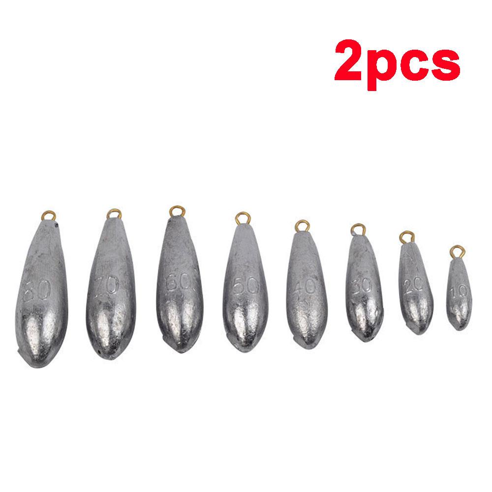 ELLSWORTH Set 2 Mồi Câu Cá Giả Hình Giọt Nước Bằng Chì