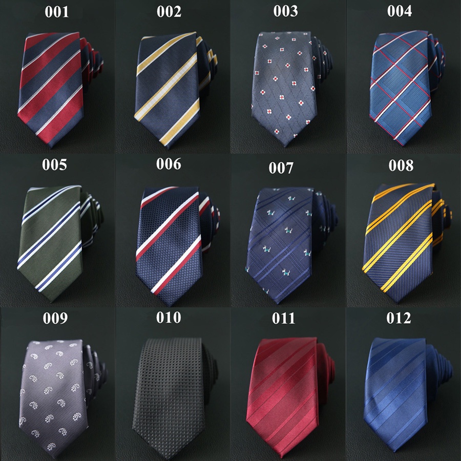 Cà Vạt Bản Nhỏ 6cm Họa Tiết Sang Trọng Cho Nam