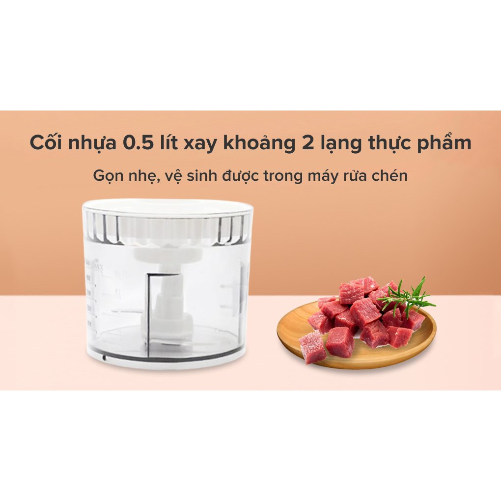 Máy xay thịt chuyên dụng Philips công suất 450W, thiết kế gọn nhẹ, bảo hành 2 năm chính hãng - HR1393/00