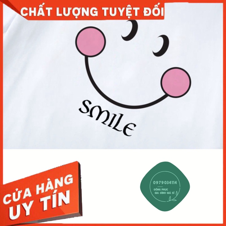 Áo thun gia đình siêu dễ thương Đồ gia đình 3/4/5 người giá rẻ Thun cotton dày dặn Màu trắng GD0016T Bin Action