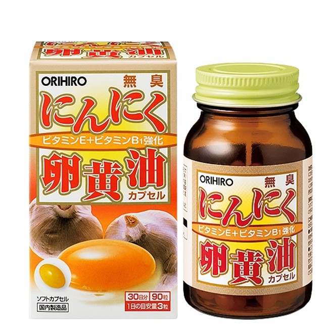 Viên uống lòng đỏ trứng tỏi không mùi Orihiro 90 viên