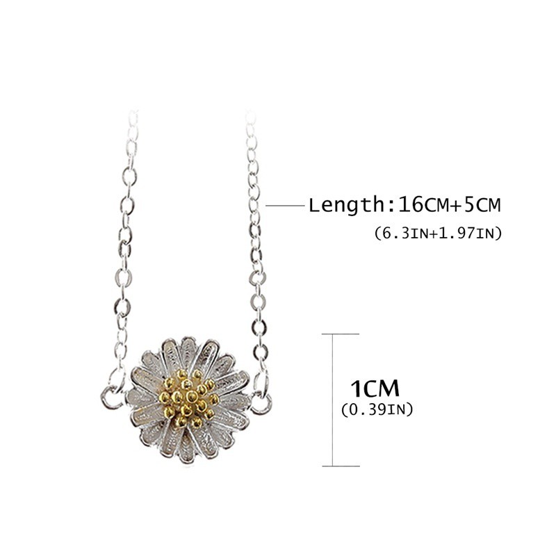 Lắc chân mạ bạc 925 hình hoa hướng dương xinh xắn