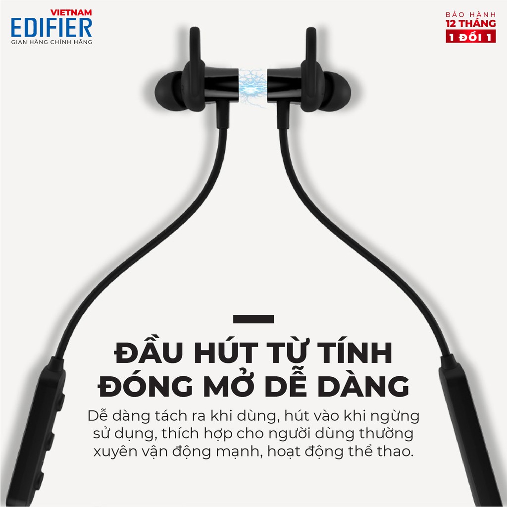 Tai nghe Bluetooth 5.1 EDIFIER W200BT Plus Âm thanh Stereo Chống nước IPX5 - Hàng chính hãng - Bảo hành 12 tháng 1 đổi 1