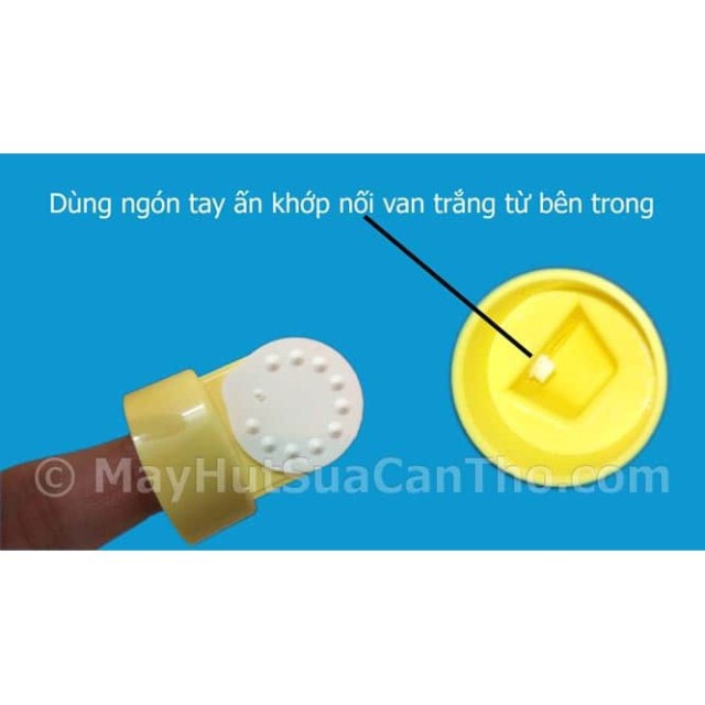 1 Van trắng, van vàng Maymom - Tương thích Máy hút sữa Medela Pump in Style, Symphony, Swing đơn, Harmony, Mini Electric