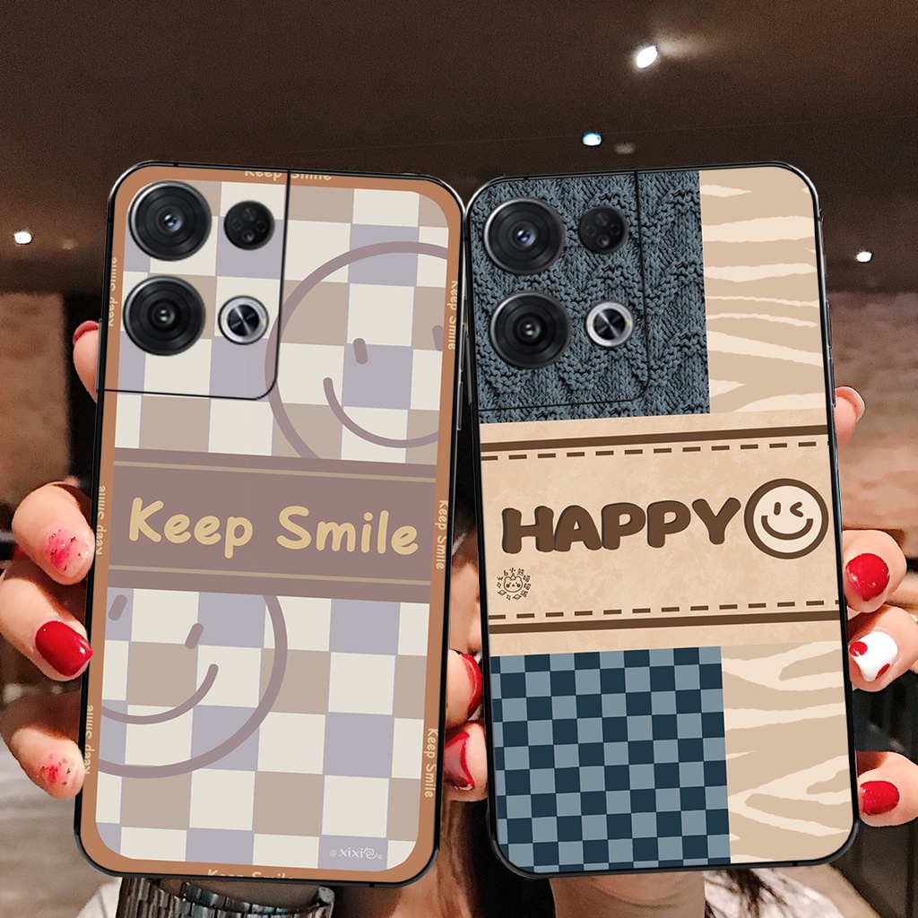 Ốp lưng Oppo Reno 8 4G / Reno 8 5G / Reno 8Z 5G / Reno 8 Pro mặt cười cute bo viền siêu chất cực đẹp