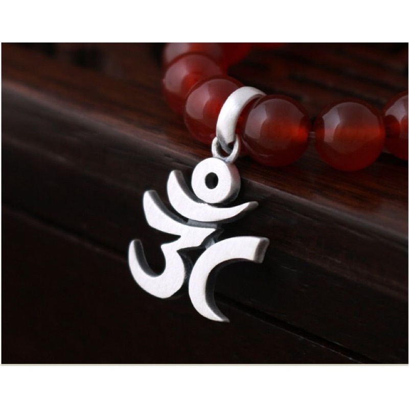 Mặt dây chuyền chữ Om Tây Tạng bạc S925-Minh Tâm Jewelry
