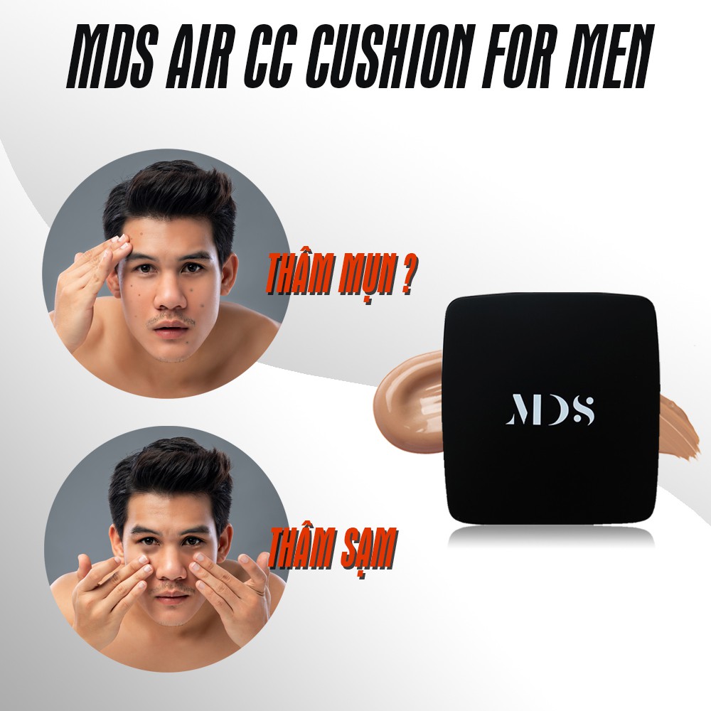 MDS AIR CUSHION PHẤN NƯỚC KIỀM DẦU, HIỆU CHỈNH MÀU DA CHO NAM (15g) | BigBuy360 - bigbuy360.vn