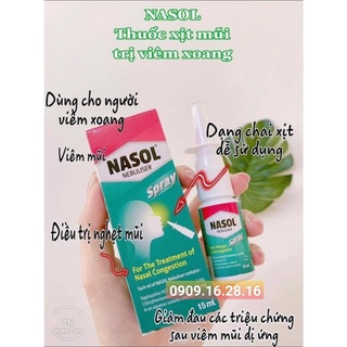 Xịt Mũi Cho Người Bi Viêm Xoang Nasol Spray 15ml Thái Lan