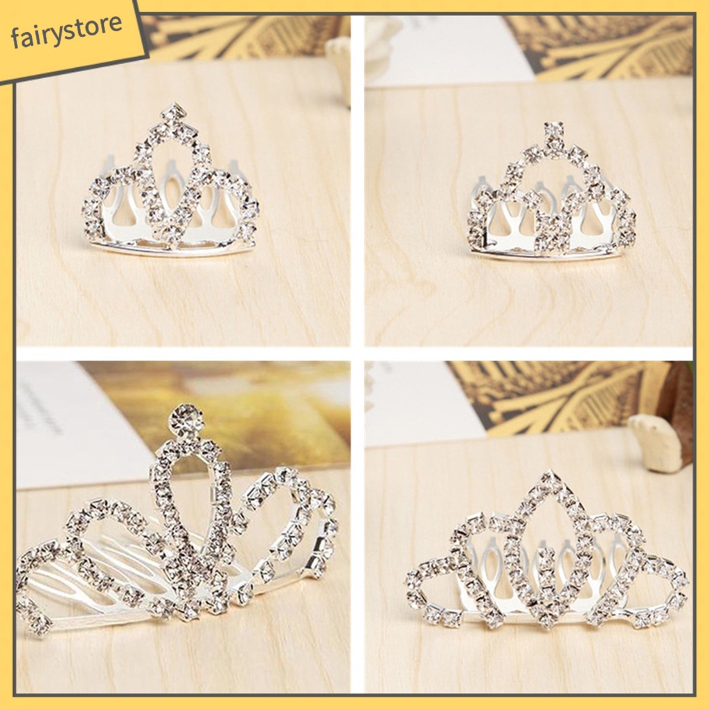 Vương miện cài tóc đính đá dễ thương cho bé