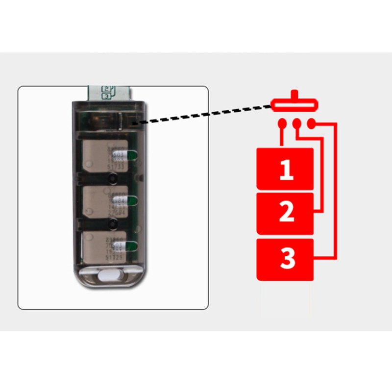 Đầu Đọc SIM Mini 6 Ngăn Kèm Công Tắc Điều Khiển Độc Đáo Cho Android