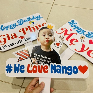 hashtag cầm tay, biển tên cầm tay trang trí sinh nhật, trang trí tiệc khai trương, sự kiện thiết kế riêng theo yêu cầu