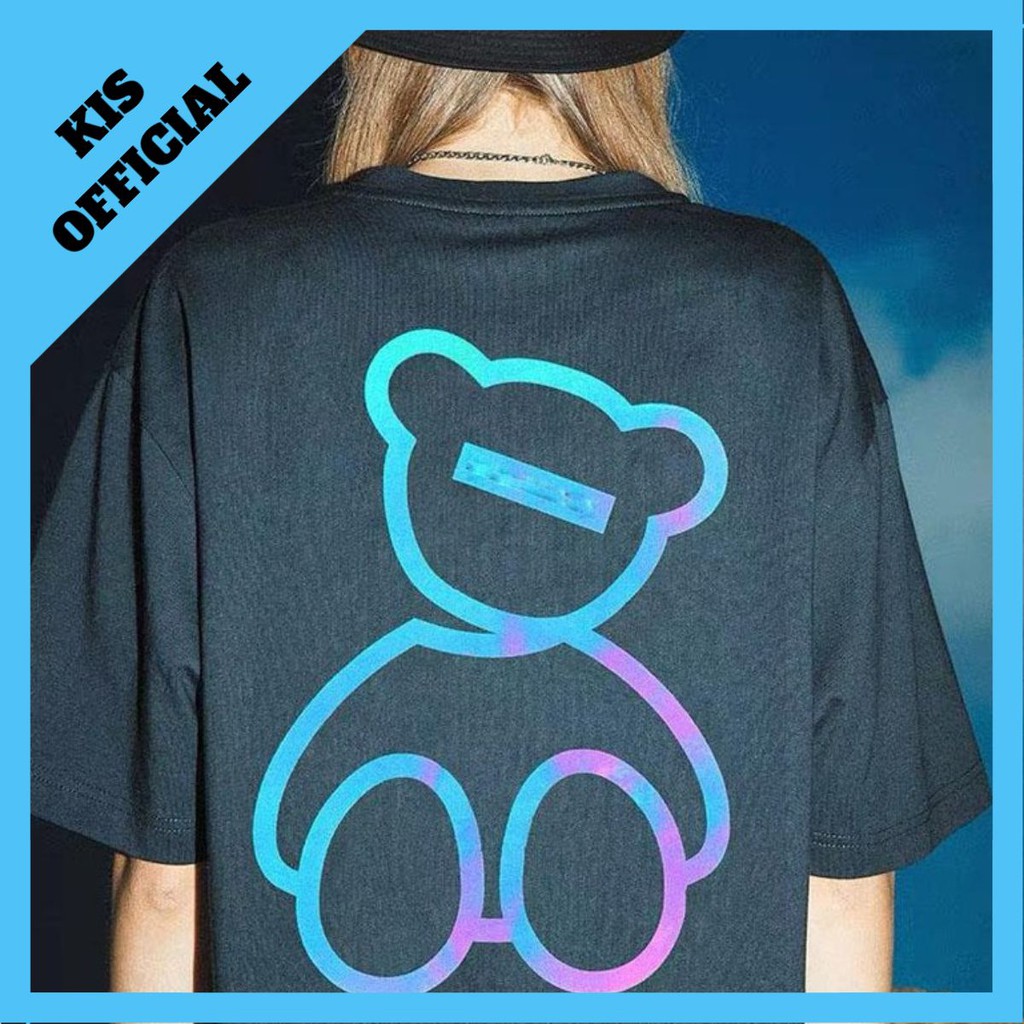Áo Thun Phản Quang Gấu LilBear Cotton 75% Form Rộng Unisex Nam Nữ Rẻ Đẹp TATO CLOTHING