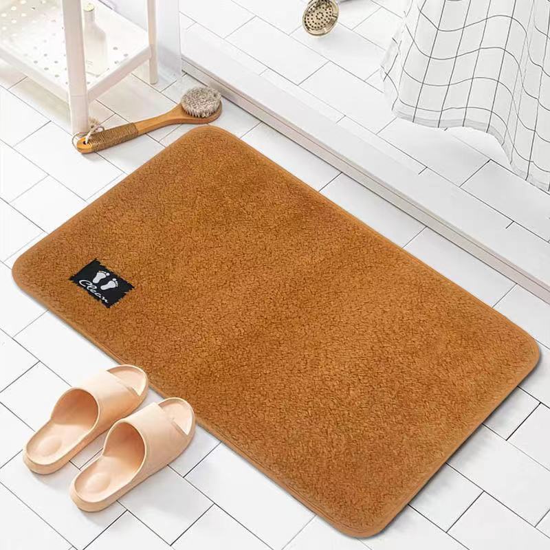 Thảm Lau Chân Lông Cừu Thảm Chùi Chân Lông Len Siêu Thấm Đế Cao Su Chống Trơn Trượt Tiện Dụng Giá Rẻ Size 40 x 60 cm