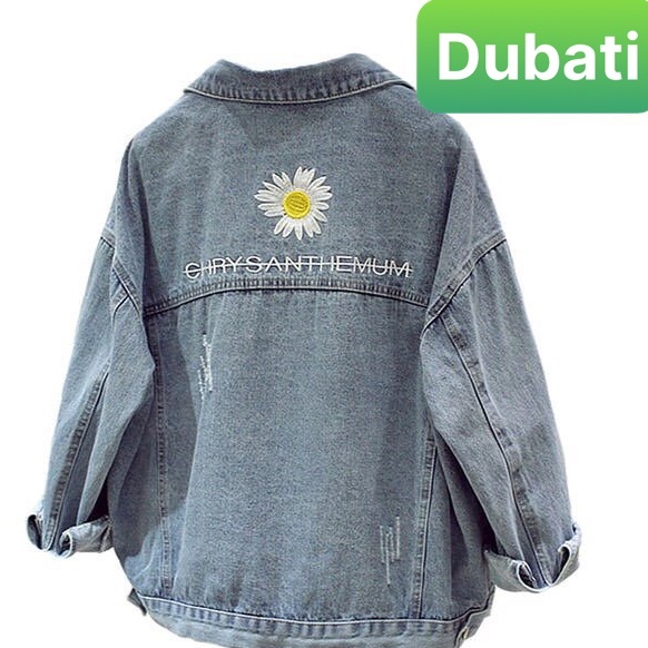 ÁO KHOÁC JEAN CHẤT BÒ NAM CHỐNG NẮNG THÊU HOA CÚC HÀN QUỐC PHONG CÁCH CAO CẤP- DUBATI FASHION