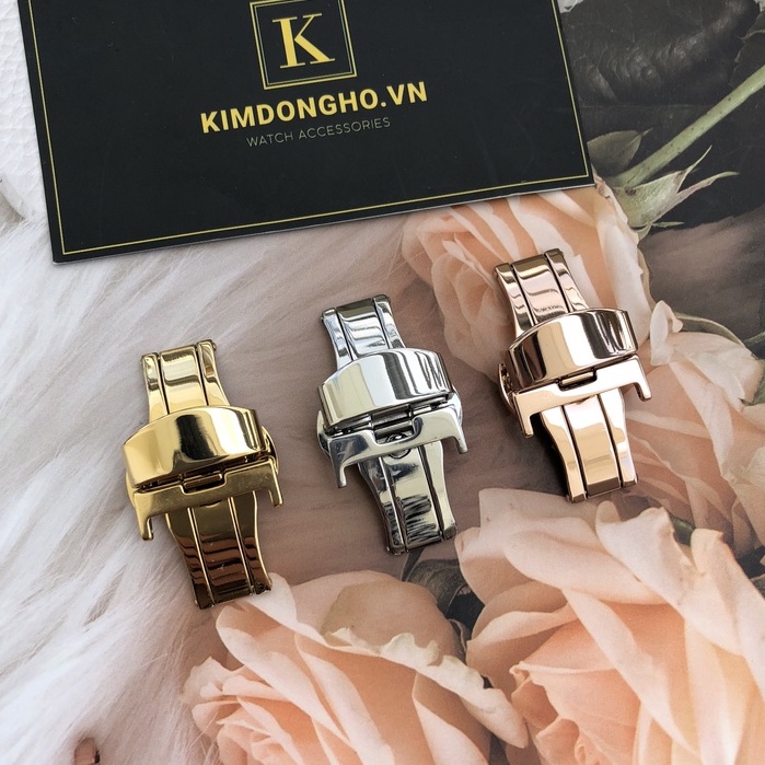 Khoá bướm thay dây da đồng hồ - KHOÁ INOX KHÔNG GỈ - KHÔNG PHAI MÀU - Bảo hành 1 năm