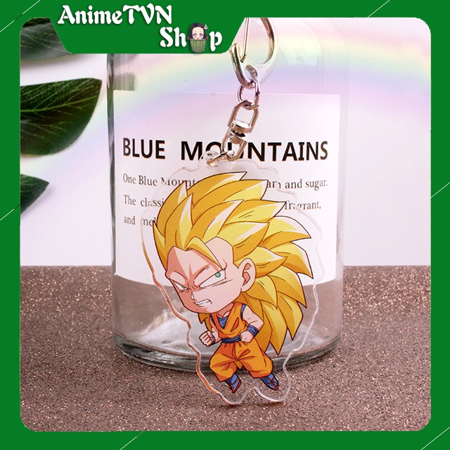 Móc khoá Mica anime Dragon Ball - Songoku (7 Viên Ngọc Rồng) Nhựa Cứng Acrylic In 2 mặt sắc nét ( ảnh thật )