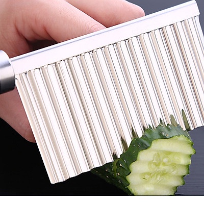 Dao cắt sóng tạo hình cắt hoa quả, thạch rau câu Inox