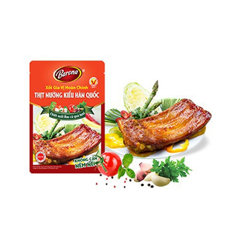 Xốt Gia Vị Hoàn Chỉnh Barona Thịt Nướng Kiểu Hàn Quốc 80g
