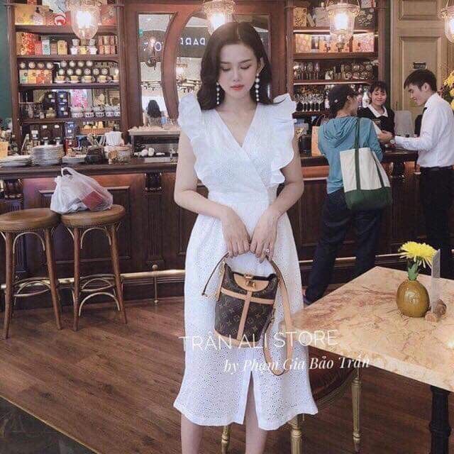 Váy đũi thô trắng