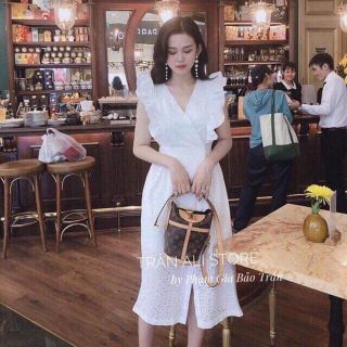 Váy đũi thô trắng