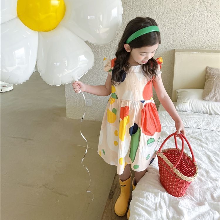 Đầm Không Tay Họa Tiết Chấm Bi Nhiều Màu Sắc Phong Cách Hàn Nhật Thời Trang Mùa Hè Mới