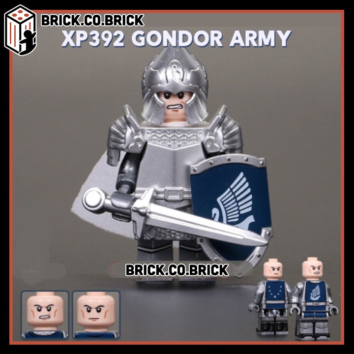 Lính trung cổ Đội bảo vệ Pike Guard của hiệp sĩ Đồ chơi lắp ráp xếp hình minifig KT1051