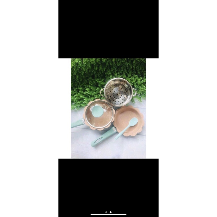 Bộ nồi chảo chiên,hấp,xào cho bé