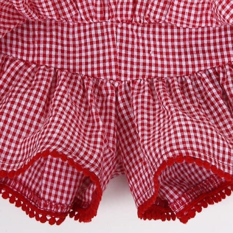 bộ thuỷ thủ váy kẻ đỏ | BigBuy360 - bigbuy360.vn