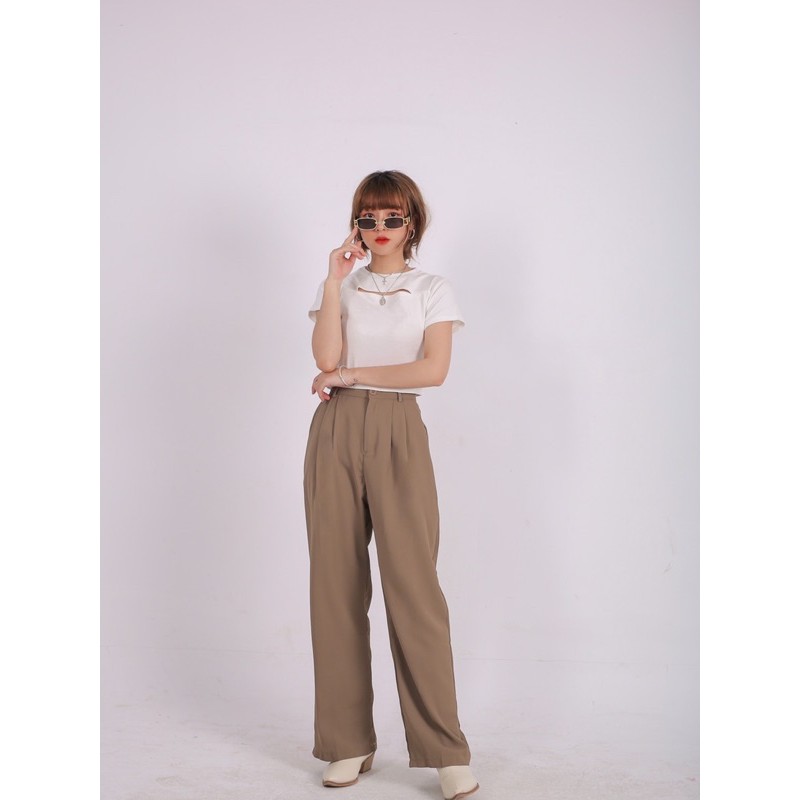 Áo kiểu khoét vai bó body