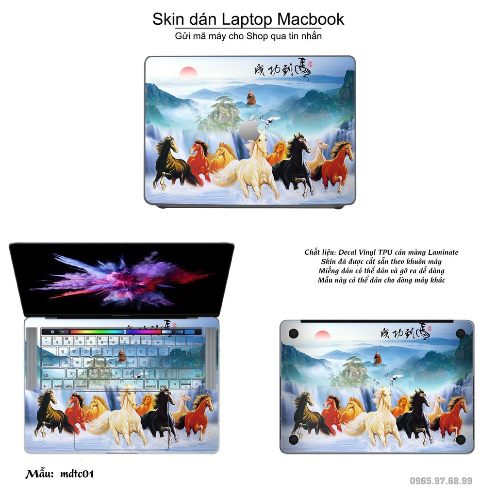 Skin dán Macbook in hình Mjolnir - Avenger - avgl071 (inbox mã máy cho Shop)