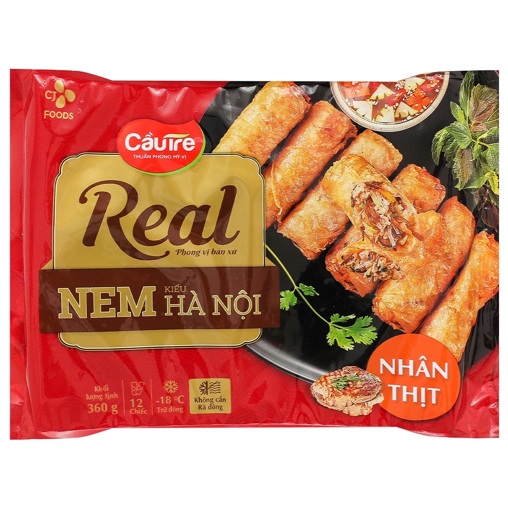 Nem kiểu Hà Nội Cầu Tre Nhân Hải Sản/ Nhân Thịt gói 360g