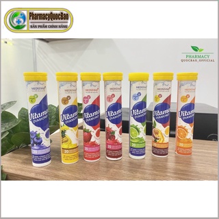 Viên C sủi bổ sung vitamin Vitamed Diamond ❤️FREESHIP❤️ Hương cam,chanh,kiwi,dứa,chanh leo,cherry,dâu tây,việt quất