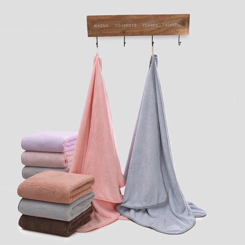 Khăn Tắm Lông Cừu Hàn Quốc ♥️70x140cm♥️ Khăn Tắm Siêu Thấm Hút Hàn Quốc, Khăn Bông Lông Cừu Siêu Mềm Mịn