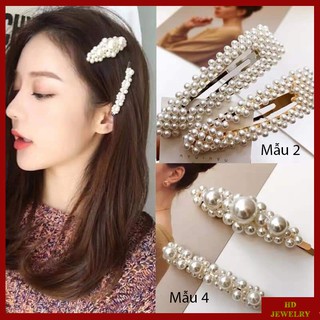 Kẹp Tóc Cặp Tóc Phong Cách Hàn Quốc Đính Ngọc Trai Nhân Tạo, Sành Điệu, Nhiều Mẫu Dễ Thương