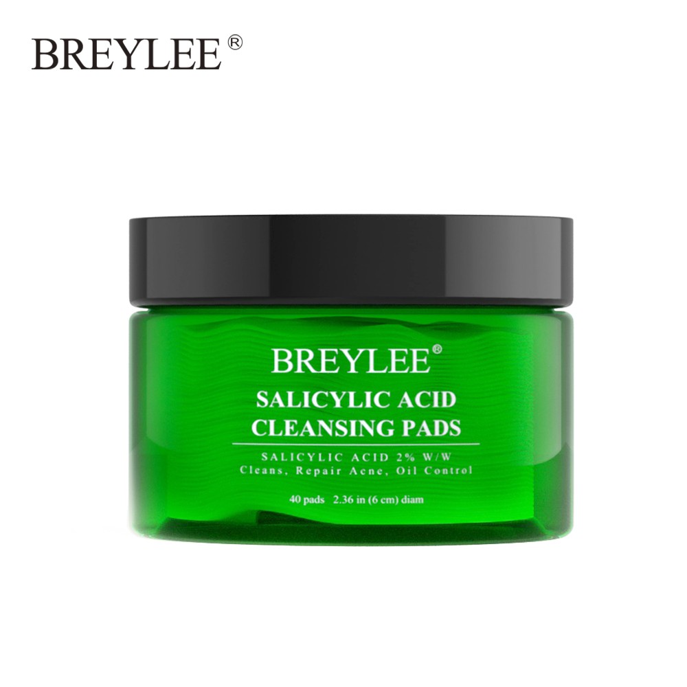 Bộ 40 Miếng Bông Loại Bỏ Mụn Breylee Chiết Xuất Trà Và Axit Salicylic Làm Mịn Vệ Sinh Da | BigBuy360 - bigbuy360.vn