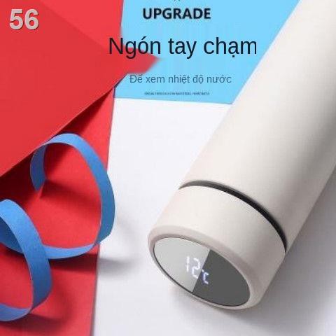 đo nhiệt độ thông minh cốc cách nam nữ hút chân không cầm tay nước inox 304 sinh viên trà hàn quốc dung tích lớnU