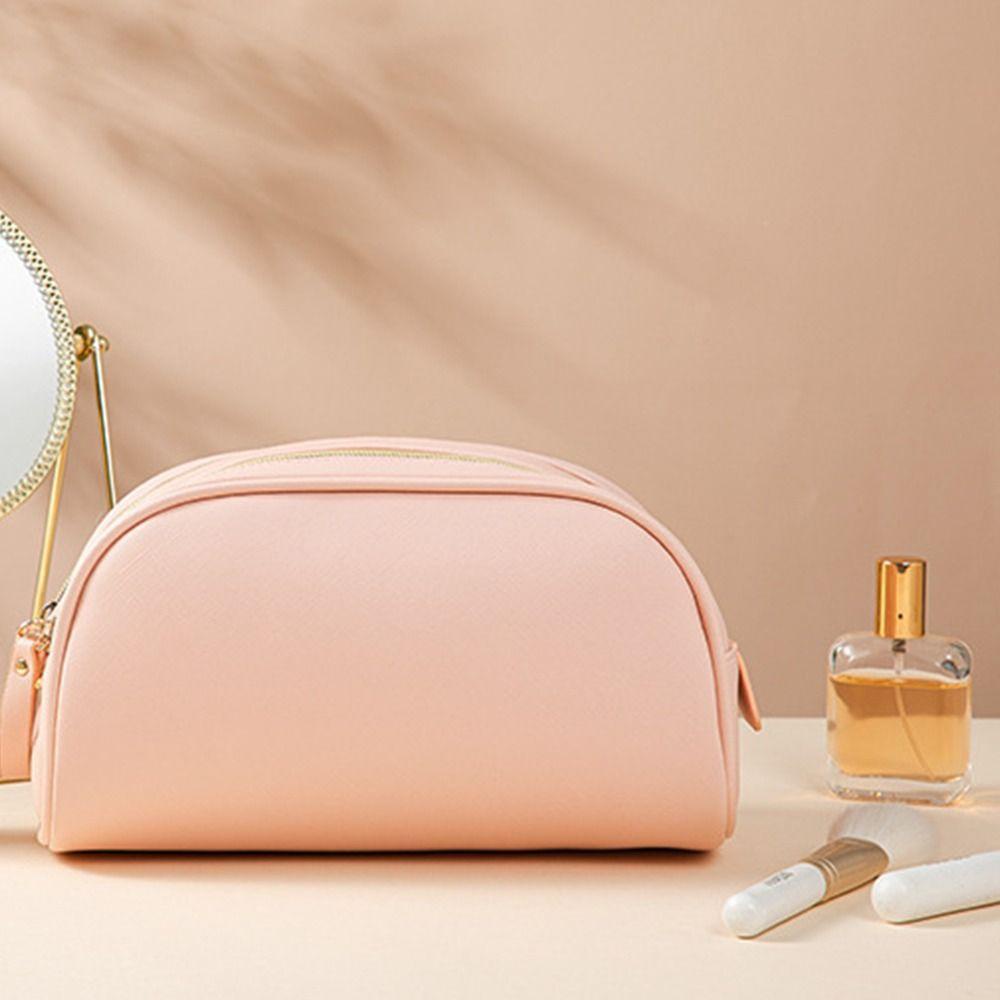 Túi Đựng Mỹ Phẩm Da Pu Khóa Kéo Đôi Cỡ Lớn Thời Trang Cho Nam Nữ