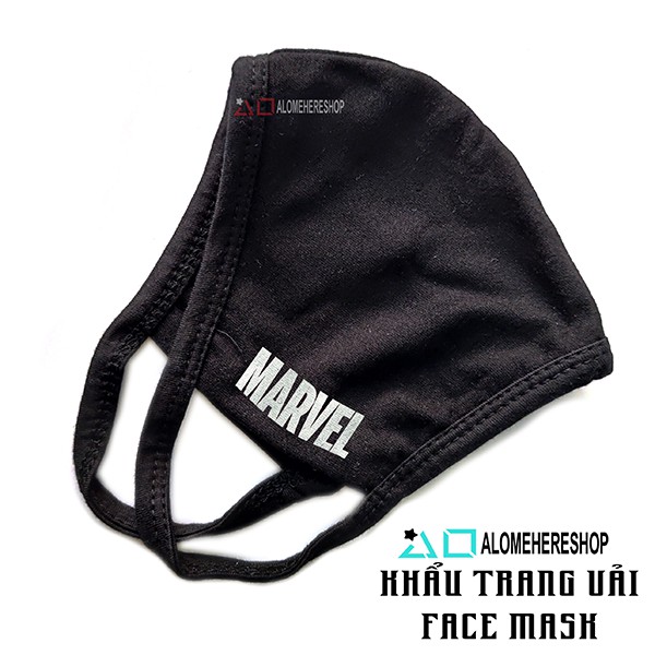 Khẩu Trang Vải Đen Siêu Anh Hùng Người Sắt Cloth Masks Face Black Iron Man I Love You 3000 | BigBuy360 - bigbuy360.vn