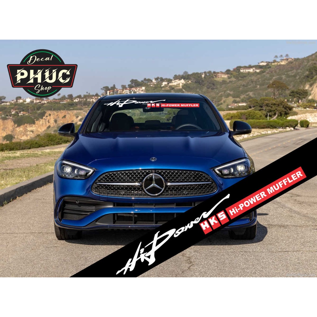 Tem dán kính lái chống nắng ô tô mẫu HI POWER