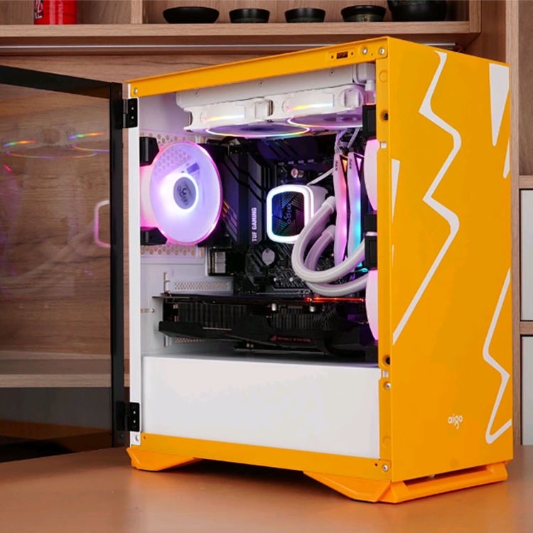Khung máy tính YOGO M2 máy tính để bàn MATX toàn mặt trong suốt Hộp chính nhỏ tự làm vỏ làm mát bằng nước