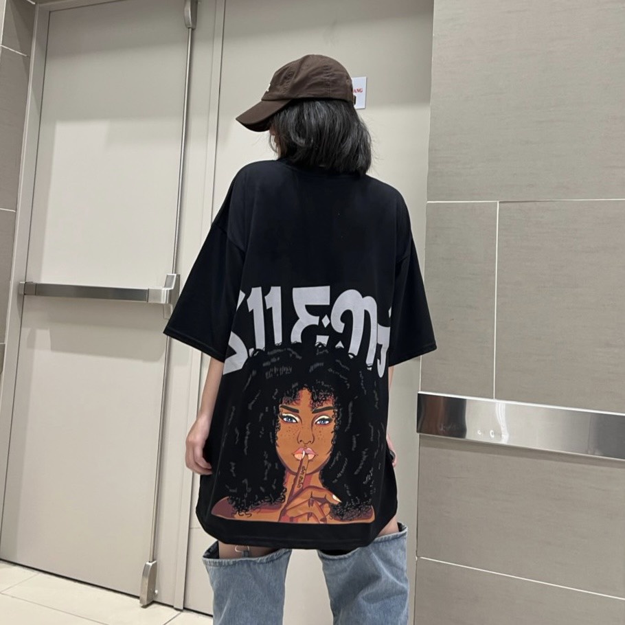 Áo Thun CÔ GÁI TÓC XÙ Nam Nữ Ulzzang Unisex 1hitshop