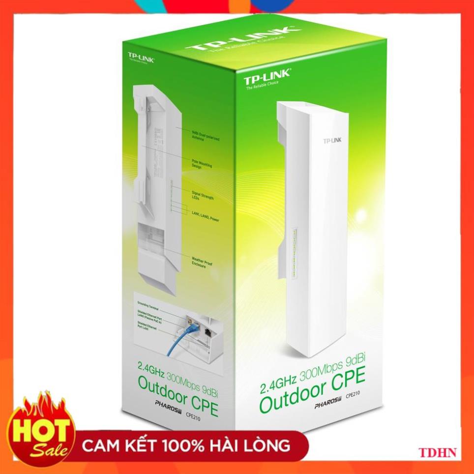 [Hãng] Bộ thu phát Không Dây Ngoài Trời TP-Link CPE210 (Trắng 1 chiếc )