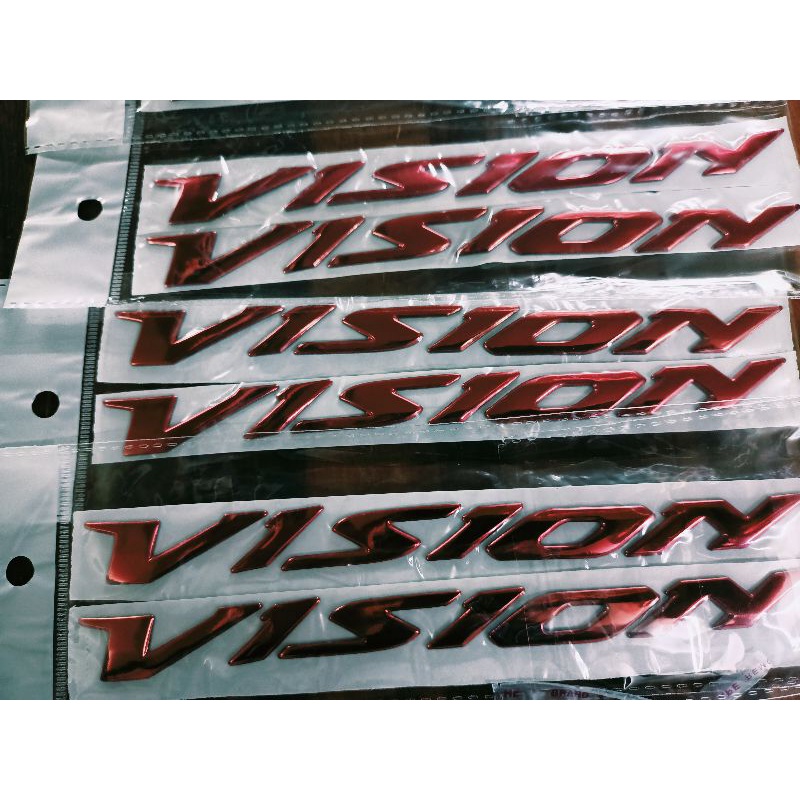 Bộ chữ nổi Vision crôm đỏ siêu đẹp