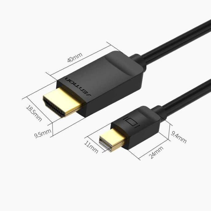 Vention Dây Cáp Chuyển Đổi Đầu Cắm Mini Displayport (Dp) Sang Cổng Hdmi Male - 2m 0512