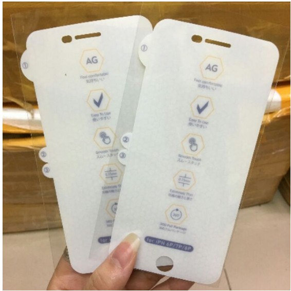 Dán PPF AG nhám chống vân tay cho iPhone 7 Plus/ 8 Plus Mặt trước, mặt sau bảo vệ máy