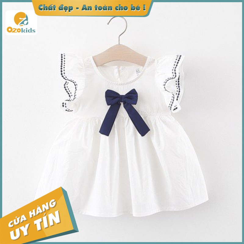 Váy nơ phong cách Hàn Quốc cho bé gái Ozokids V0401018 (10 tháng - 4 tuổi)