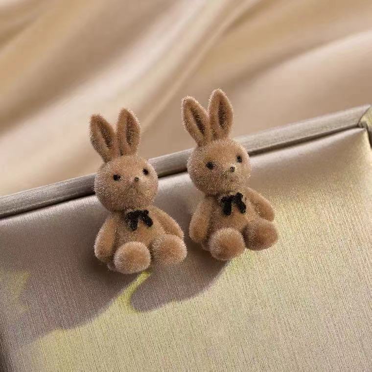 1 Đôi Bông Tai Hình Thỏ Hoạt Hình Phong Cách Hàn Quốc Dành Cho Nữ